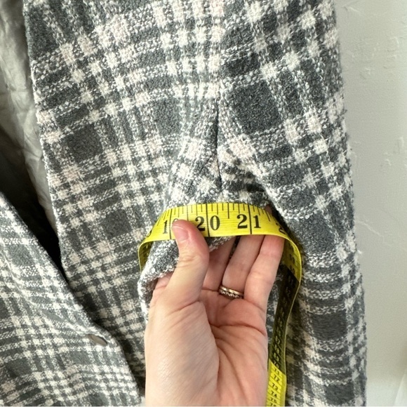 Vintage Koret Union Made USA Plaid Checkered Gray Pink Blazer Single Button 8 - Picture 8 of 9